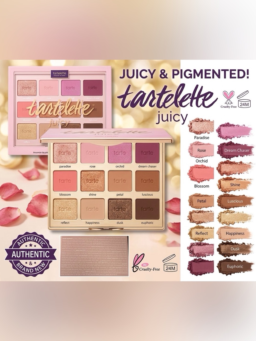 Tarde Tarlelette Juicy Amazonian day Palette-12 Shades NWT